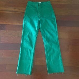 Zara Green Denim Jeans